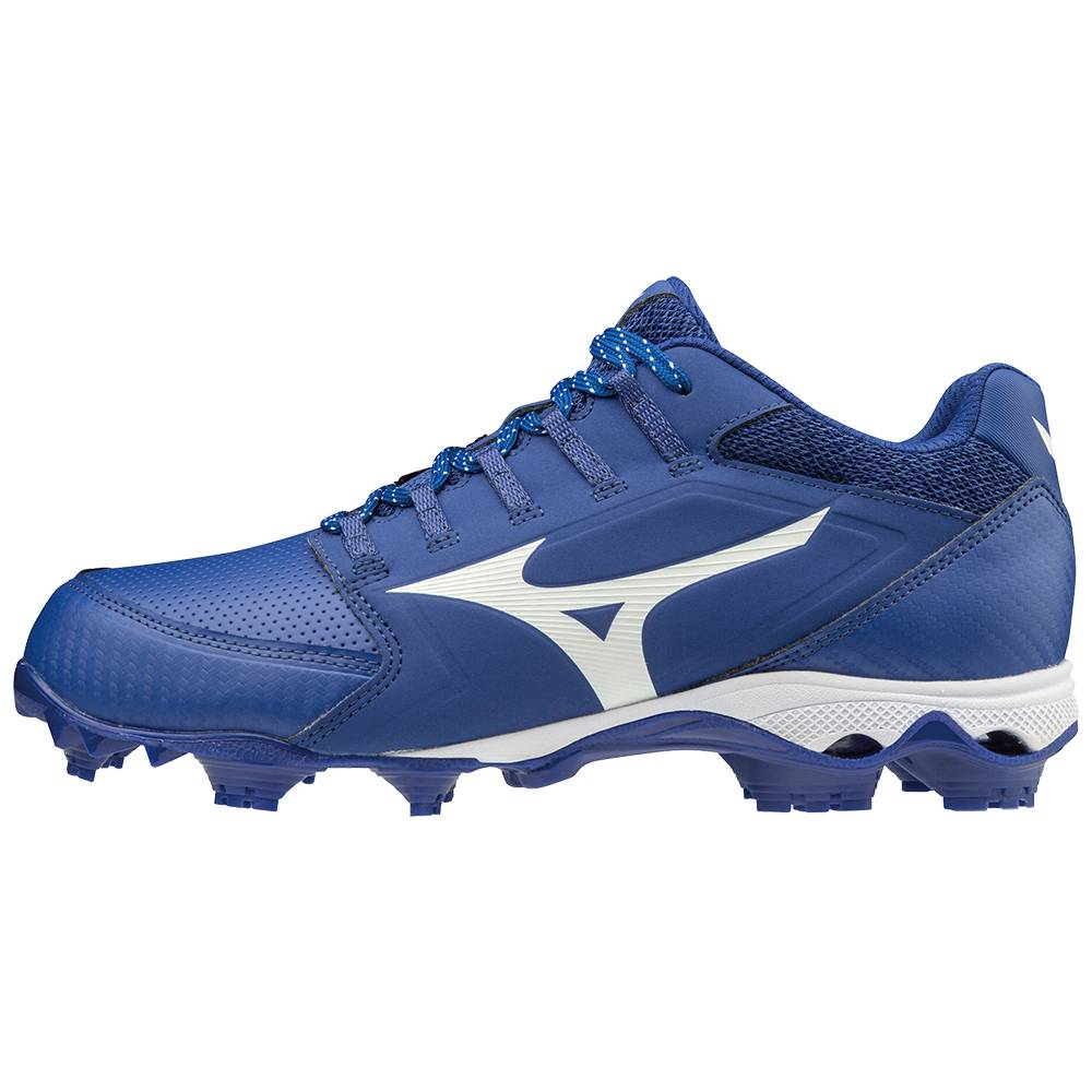 Mizuno 9-Spike Advanced Finch Elite 4 TPU Molded Női Softball Cipő Királykék/Fehér EGI673408